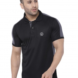 Men's Solid Active Sports Wear Polo Half Sleeve Gym T-Shirt with Button-Down Collar Quick Dry Breathable Perfect for Workout Regular Fit and Running T