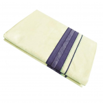 Mens Fancy Border 100% Cotton Cream Dhoti 4.00 Meters Double Mundu/Vesti