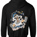 Black Men Hooded Sweatshirt Luffy Back Design, Hoodie for Men & Women