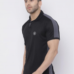 Men's Solid Active Sports Wear Polo Half Sleeve Gym T-Shirt with Button-Down Collar Quick Dry Breathable Perfect for Workout Regular Fit and Running T