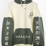 One Piece Anime Oversized Hoodie for Men, Nakama Printed Hooded Drop Shoulder Cosplay Anime Hoodies
